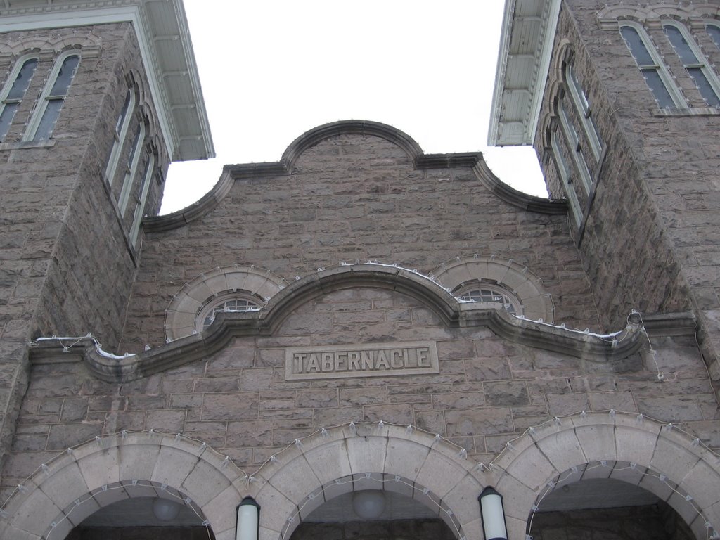 Looking up at the Rexburg Tabernacle by Merika