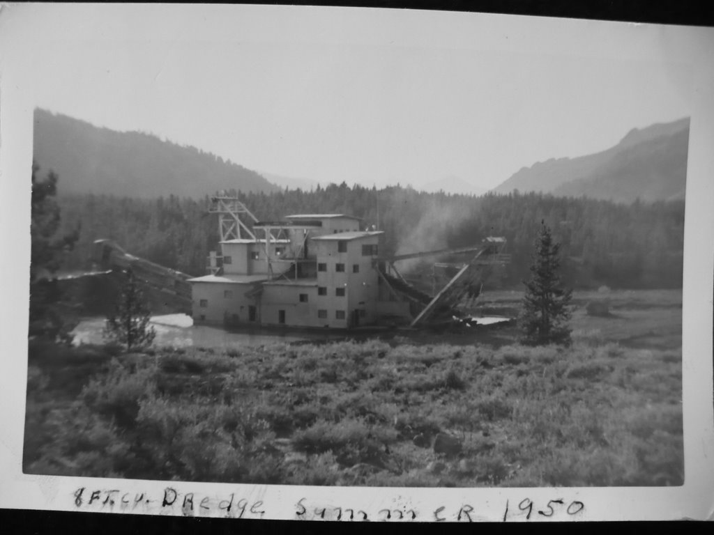 Yankee Fork Dredge working 1950 by Dredge Brat