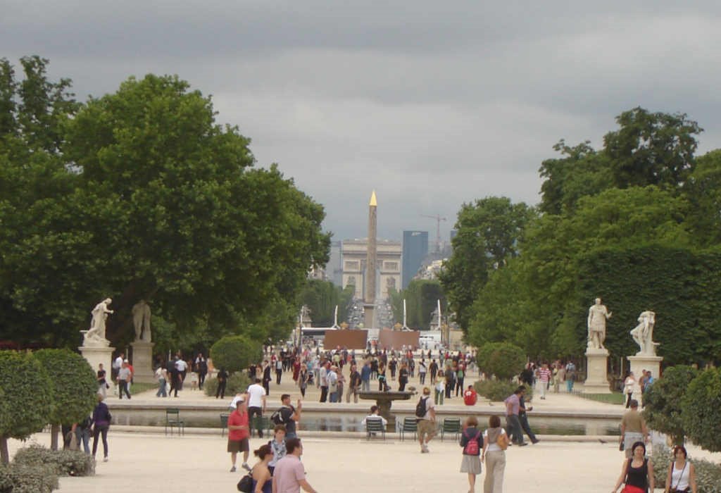 Arc de Triomphe seen from Tuilieries Garden, Paris, France by mcmurali