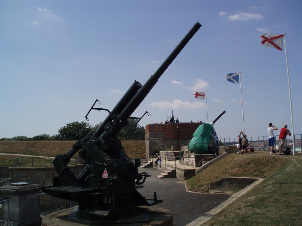 WW2 Antiaircraft gun Nothe Fort Weymouth by aslanman