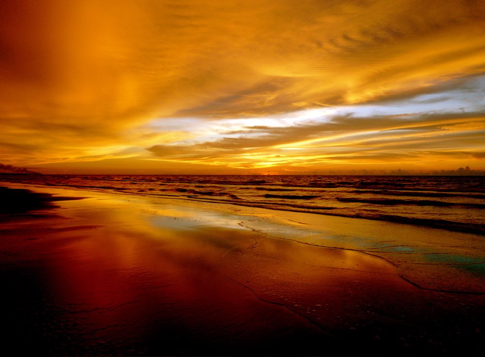 Brunei Beach Sunset by Uli.Schnakenberg