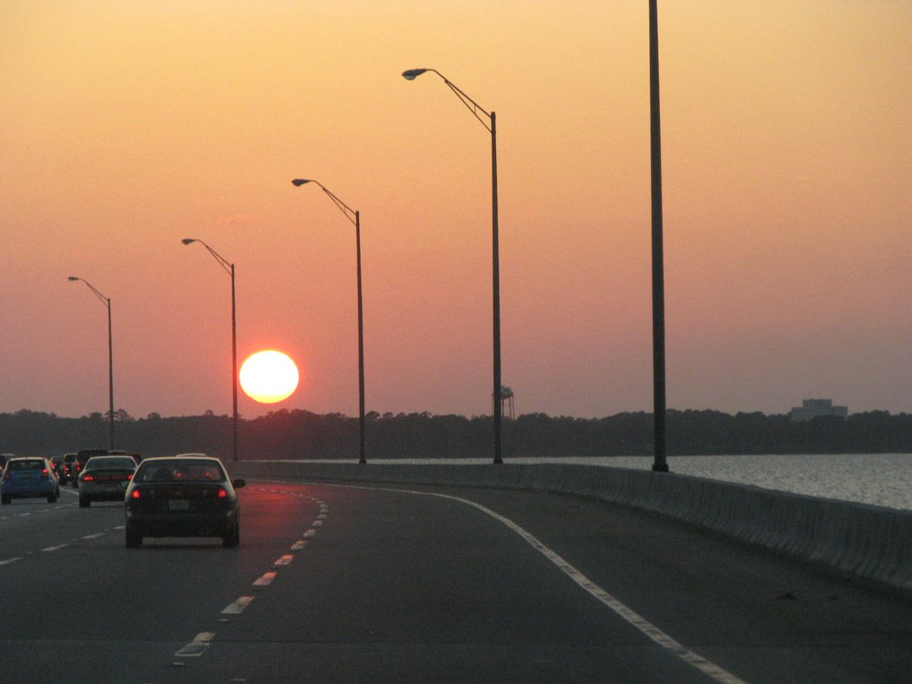 Sunset on the Buckman Bridge by Soensaeng