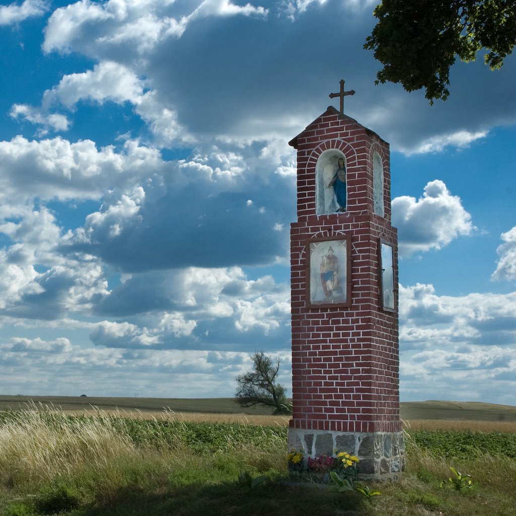 Przydrożna kapliczka; okolice m. Gubczyn by Xavier.pl