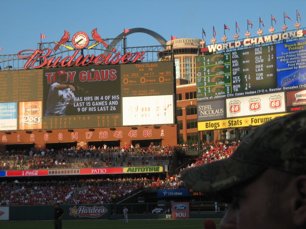 Busch Stadium Scoreboard Troy Glaus by gsedlacek