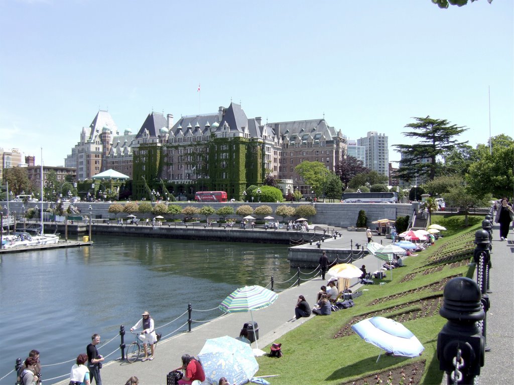 Victoria BC Harbor & Empress Hotel by MovinSue