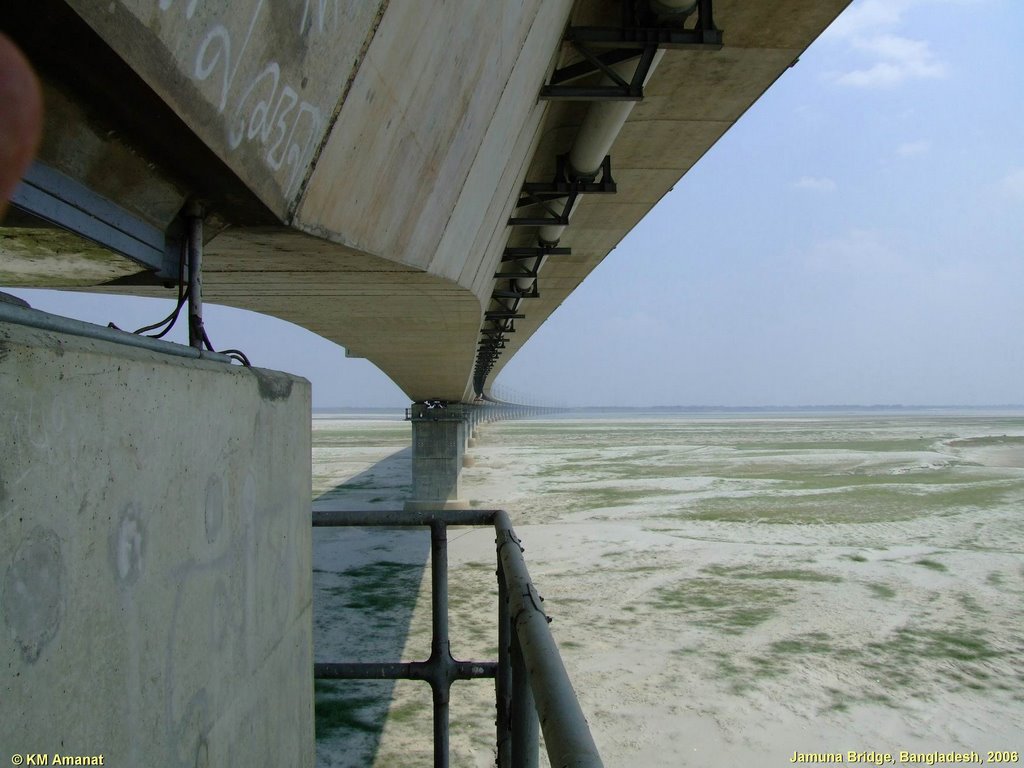 Jamuna Bridge from a Pier by KM Amanat