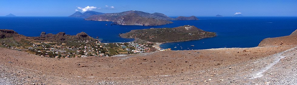 Lipari (Aeolian) Islands Panorama from Vulcano by omicron