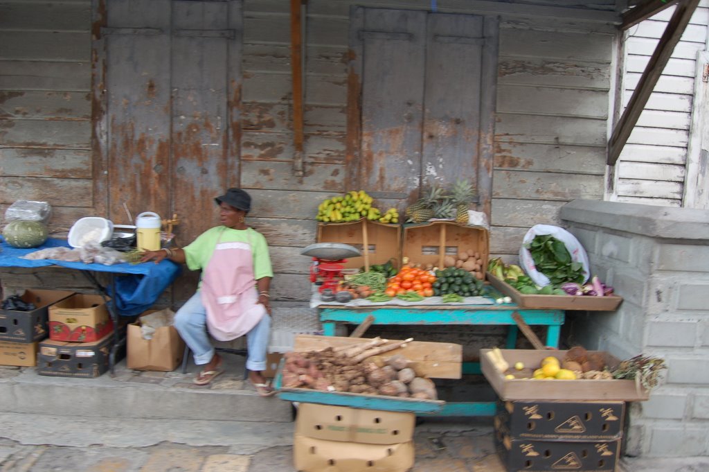 Roadside stand, Antigua by B Cotton