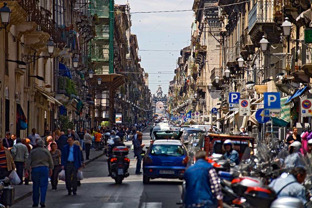 Via Garibaldi in Catania by Methana