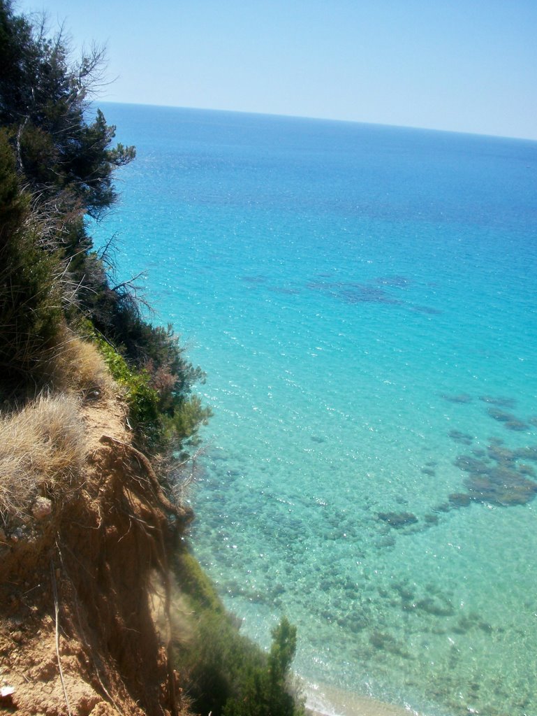 Sea from rocks at Katelios by Tony Inwood