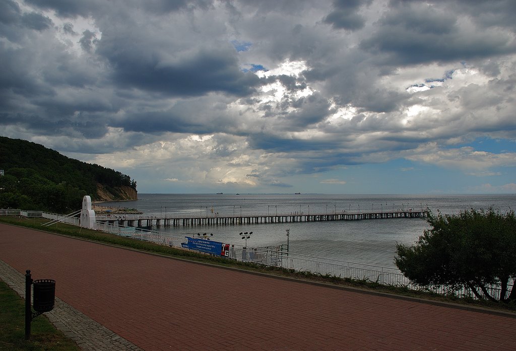 Gdynia Orlowo - pier view by Anthony Skotia