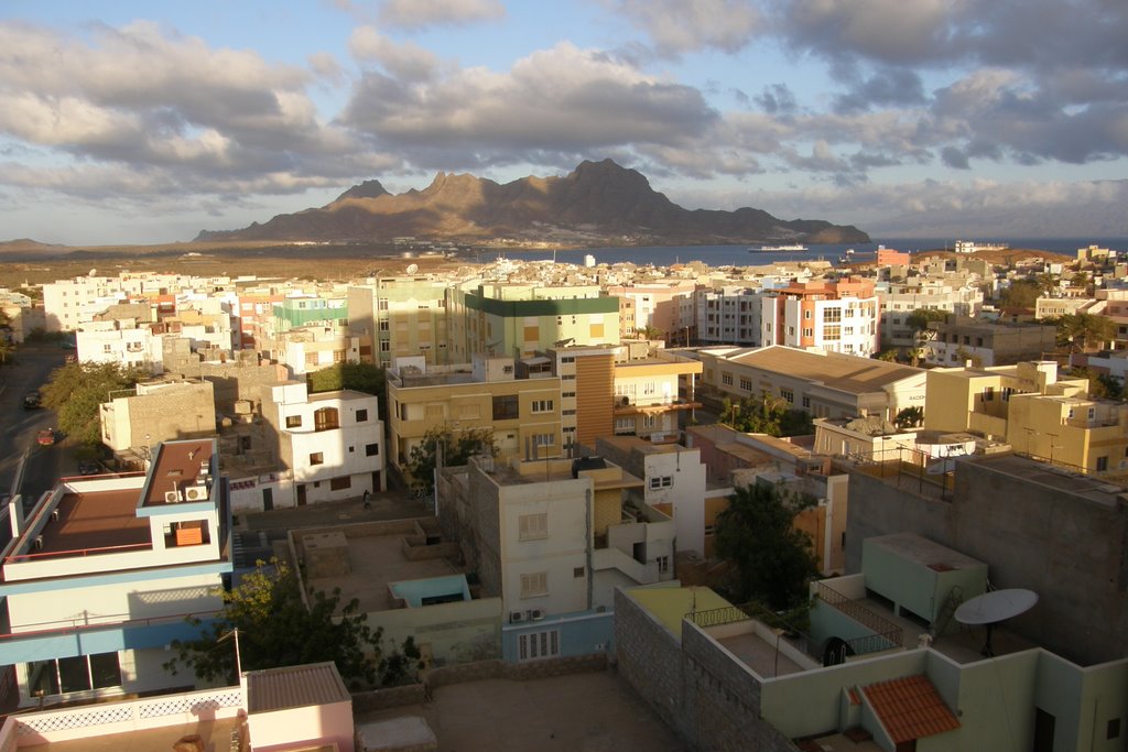 Mindelo with Monte Cara in the background by trekker