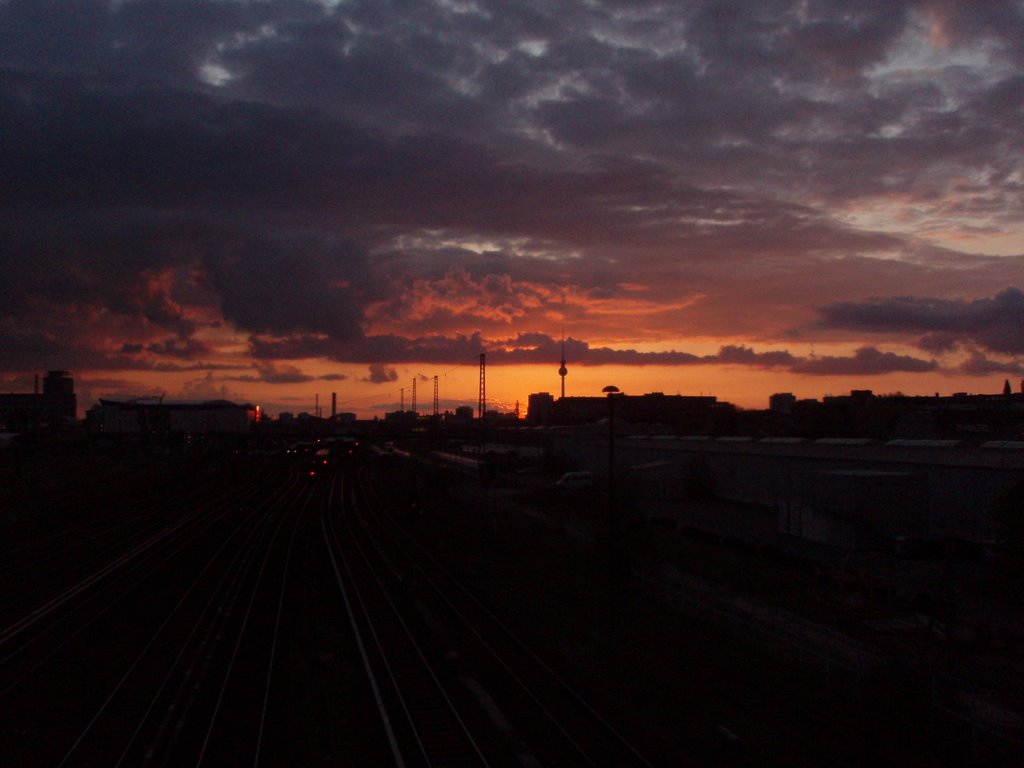 Sunset at Modersohnbrücke by Blayer