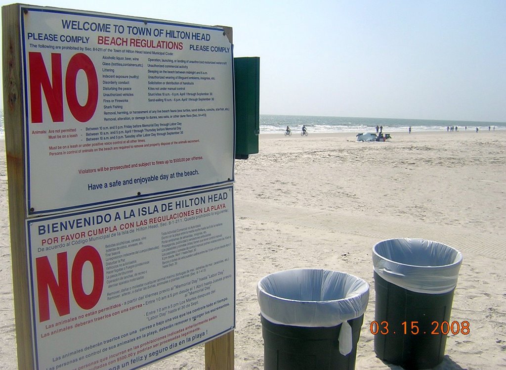 Welcome To The Beach At Hilton Head 3-15-2008 by Kyle Stephen Smith