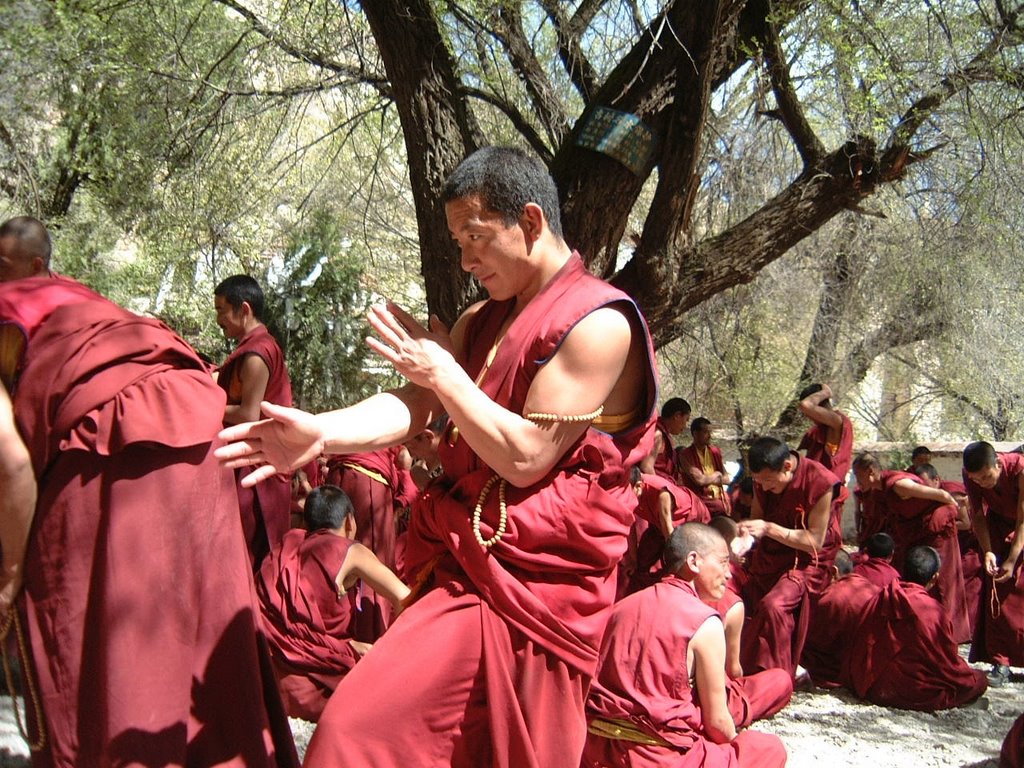 Lhasa monks by KutuzovNikolay