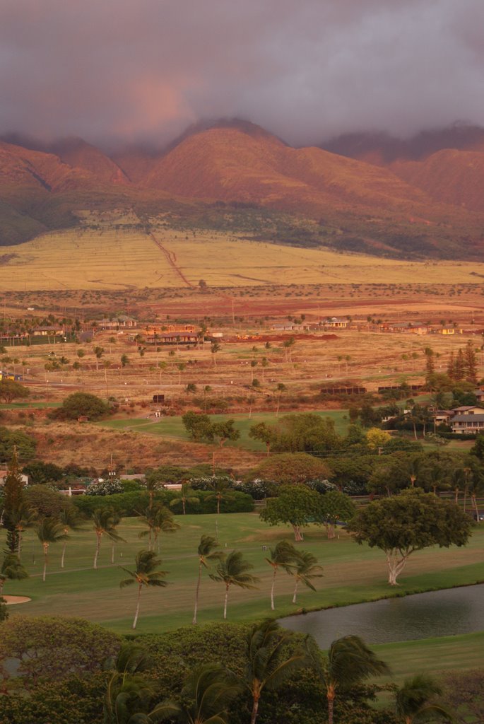 Maui's West Mountains viewed from the Westin by jyerkes