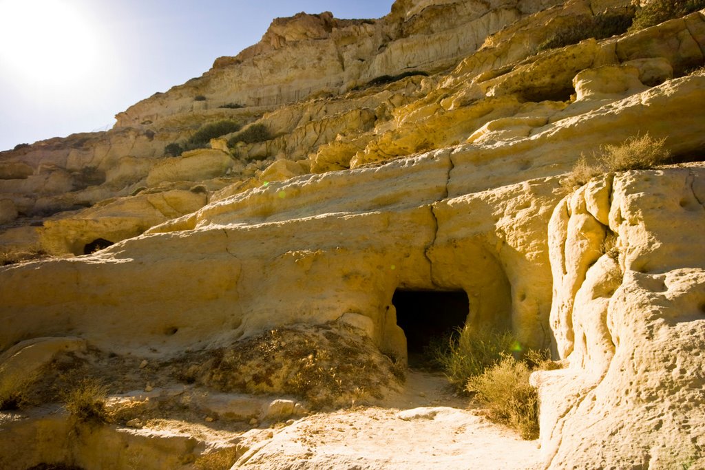 Caves, Matala, Crete, Greece by Wim Janssen