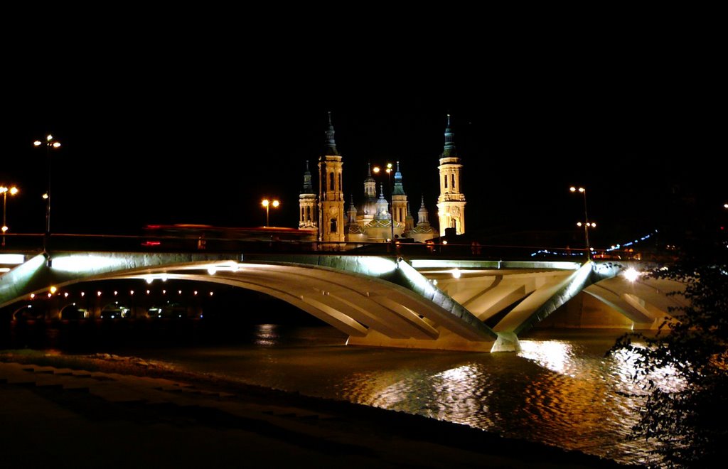 Puente de Santiago y Basílica del Pilar by Luis Hernando