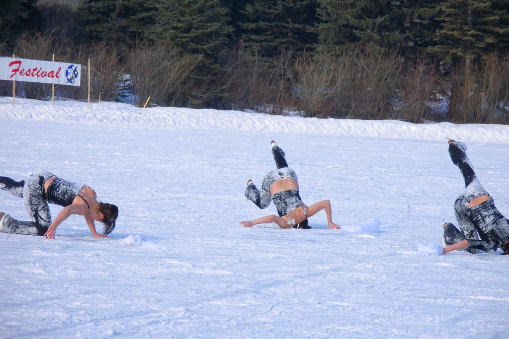 Hawrelak Park - winter skating Canadian style at - 27 C by Ava_Artista