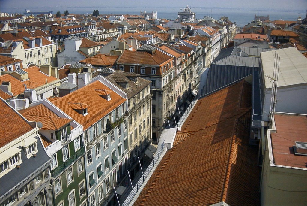 Lisbon - View from the Elevador de Santa Justa by T. Liebscher