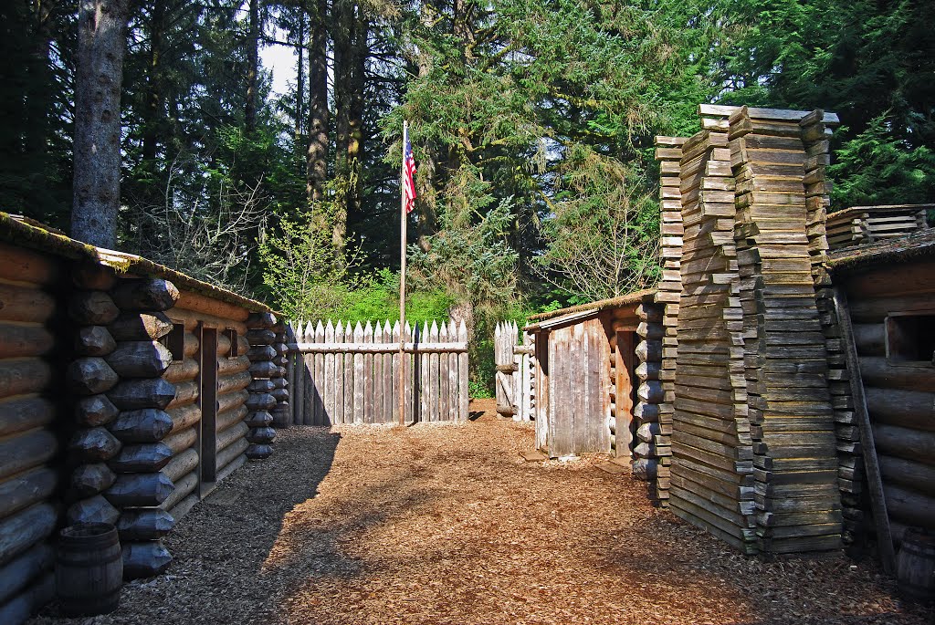 Fort Clatsop replica, Lewis and Clark National Historical Park by Jim Nieland