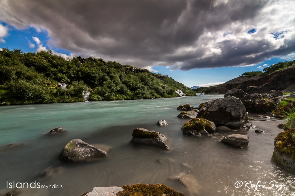 Lavafalls in Borgarfjord by Rafn Sigurbjörnsson