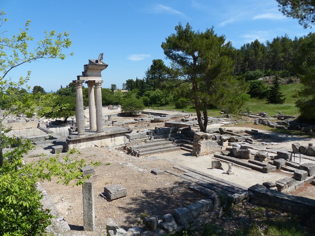 France, la cité Gallo-Romaine de Glanum une vue d'ensemble de la ville by Roger Narbonne