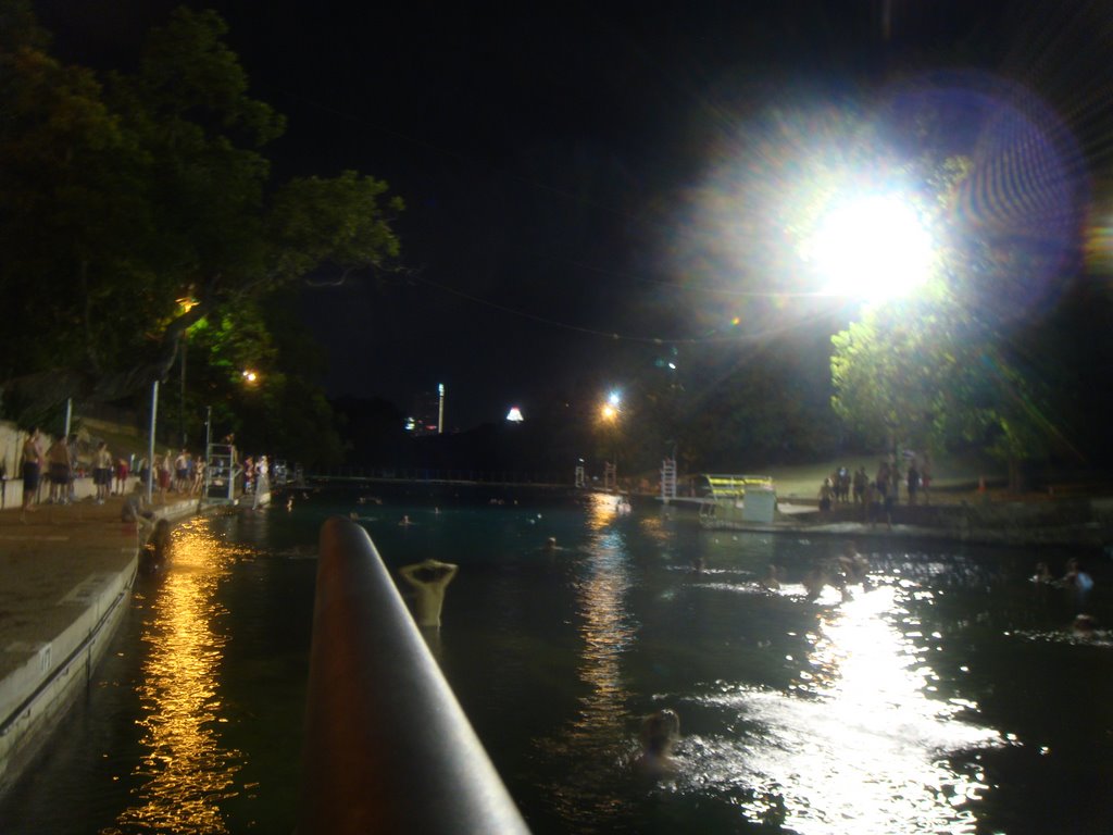 Barton Springs Pool at Night by Todd Dwyer