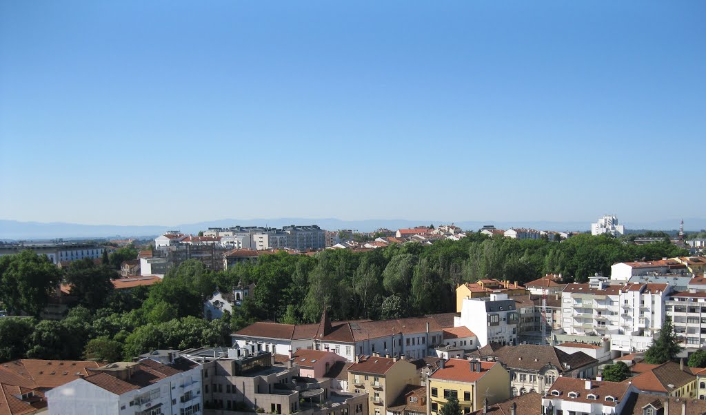 Viseu, Portugal, Parque da cidade e ao fundo a Torre das Tílias by A Almeida