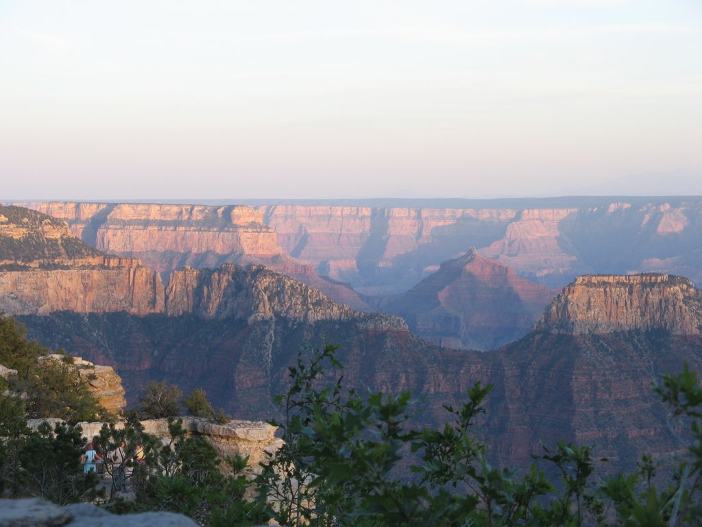 Sunset, terrace of Grand Canyon Lodge by elorac