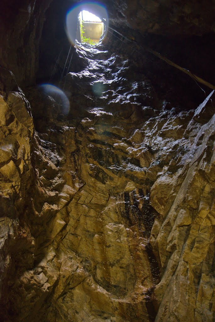 Looking back up the deepest shaft by andrew mcmillan