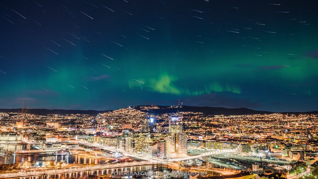 Northern lights over Oslo by Gunnar Kopperud