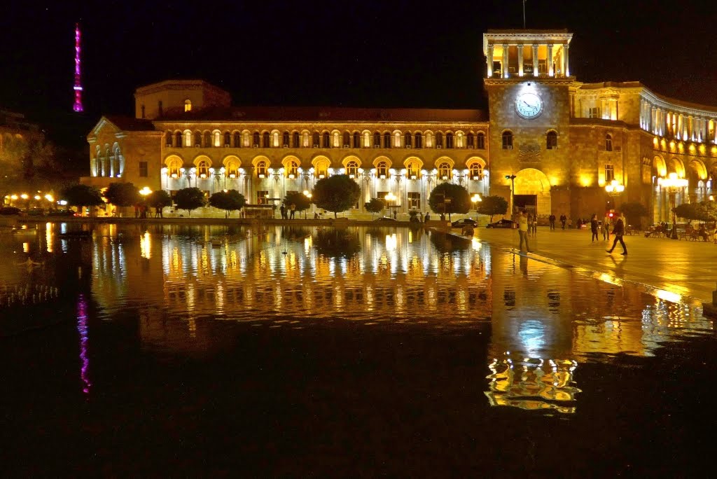 Government Building, Republic Square, Yerevan, Armenia by Siegfried Epp