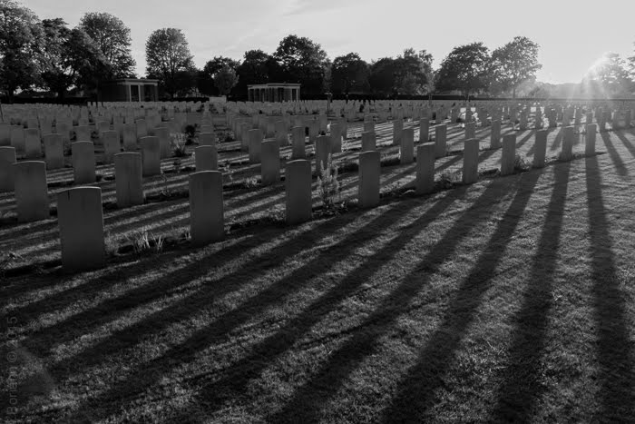 Sunset on cemetery by Richard Buijsman