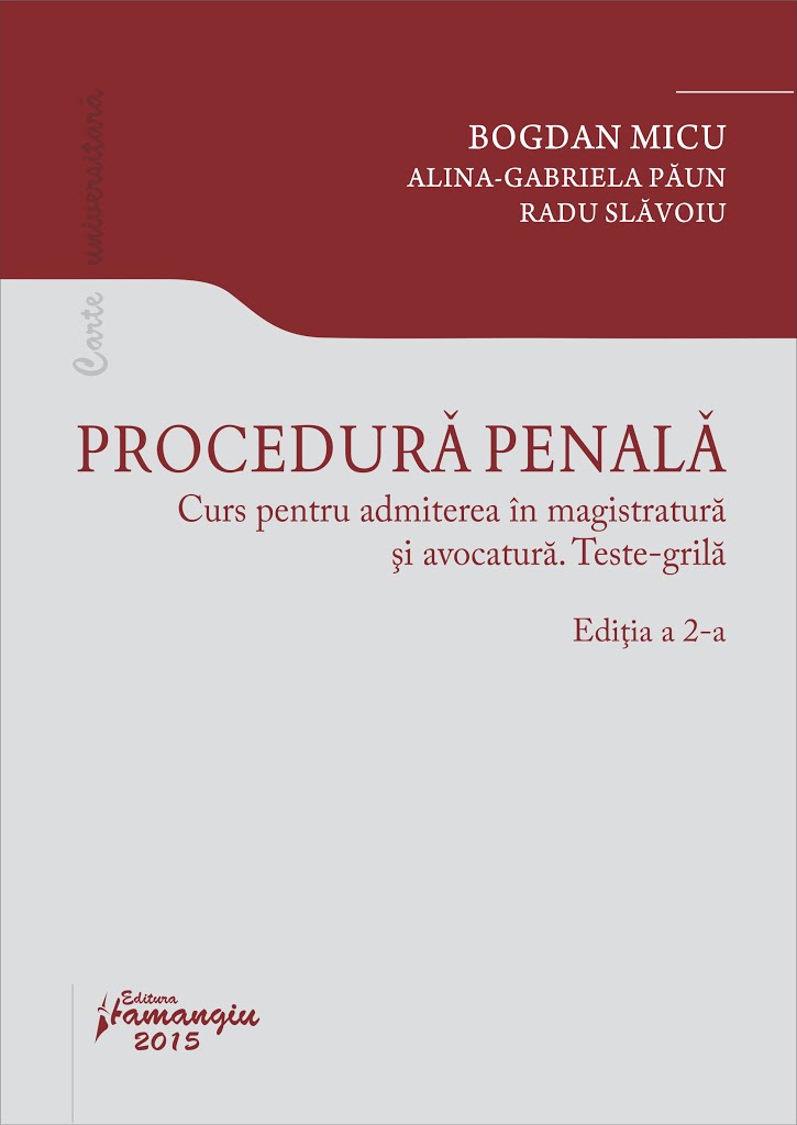 Procedura penala - Bogdan Micu by Editura Hamangiu