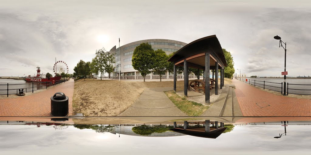 UK Cardiff Bay Helwick Light Boat by Ben Rosie