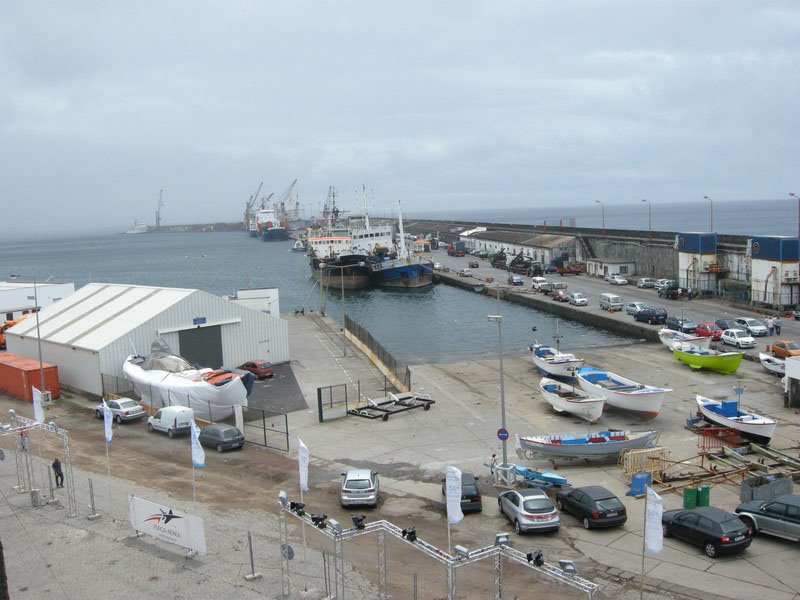 Entrance to Ponta Delgada harbor by Robert Eriksson