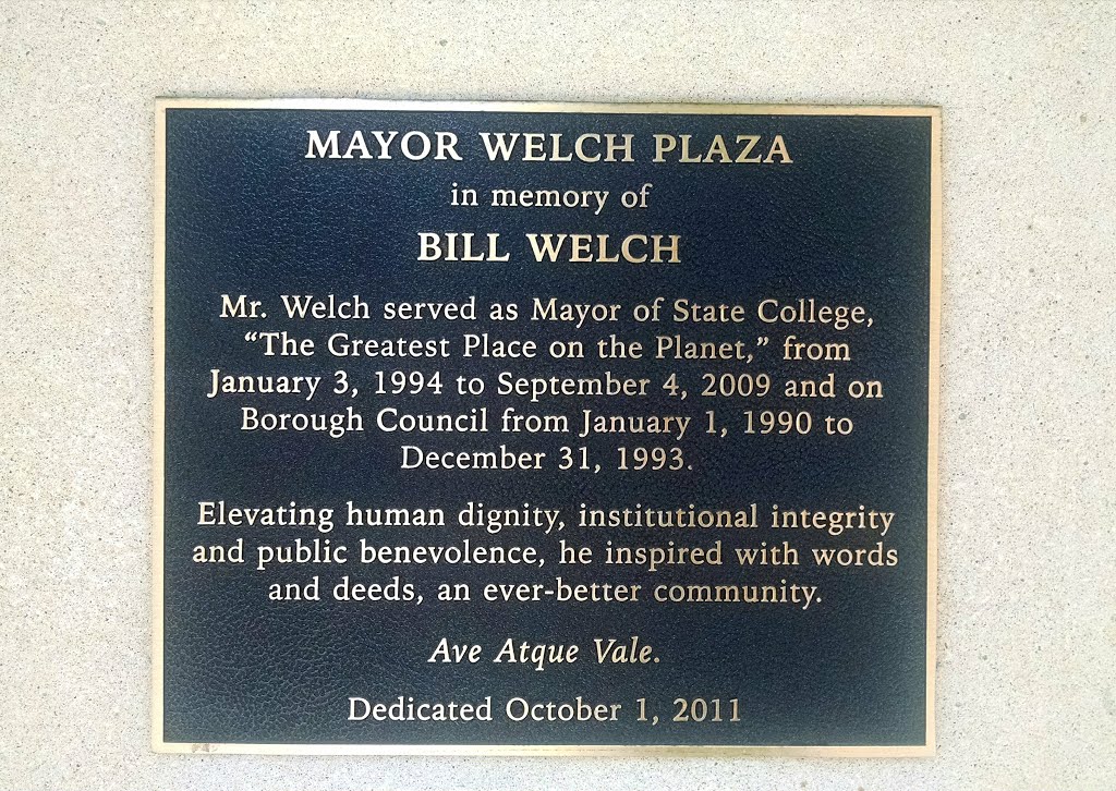 Mayor Welch Plaza Plaque by Sam Seidel