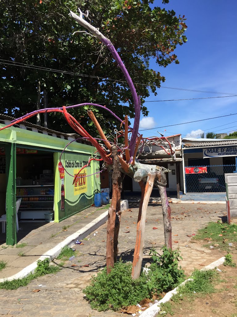 Escultura de vimes - Largo da Igreja de São João Batista, Vila de Ponta negra, Natal - RN, Brasil by Dedé de Zé Luca