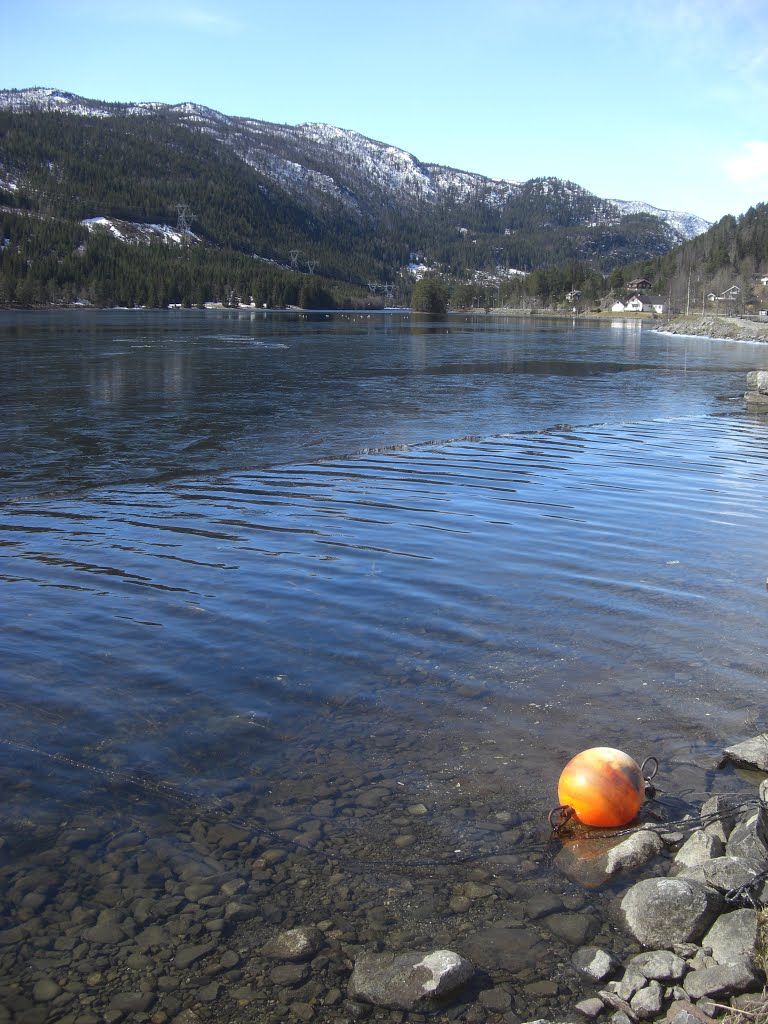 An orange and ice on the water, 28.04.15 by Mona Lygre