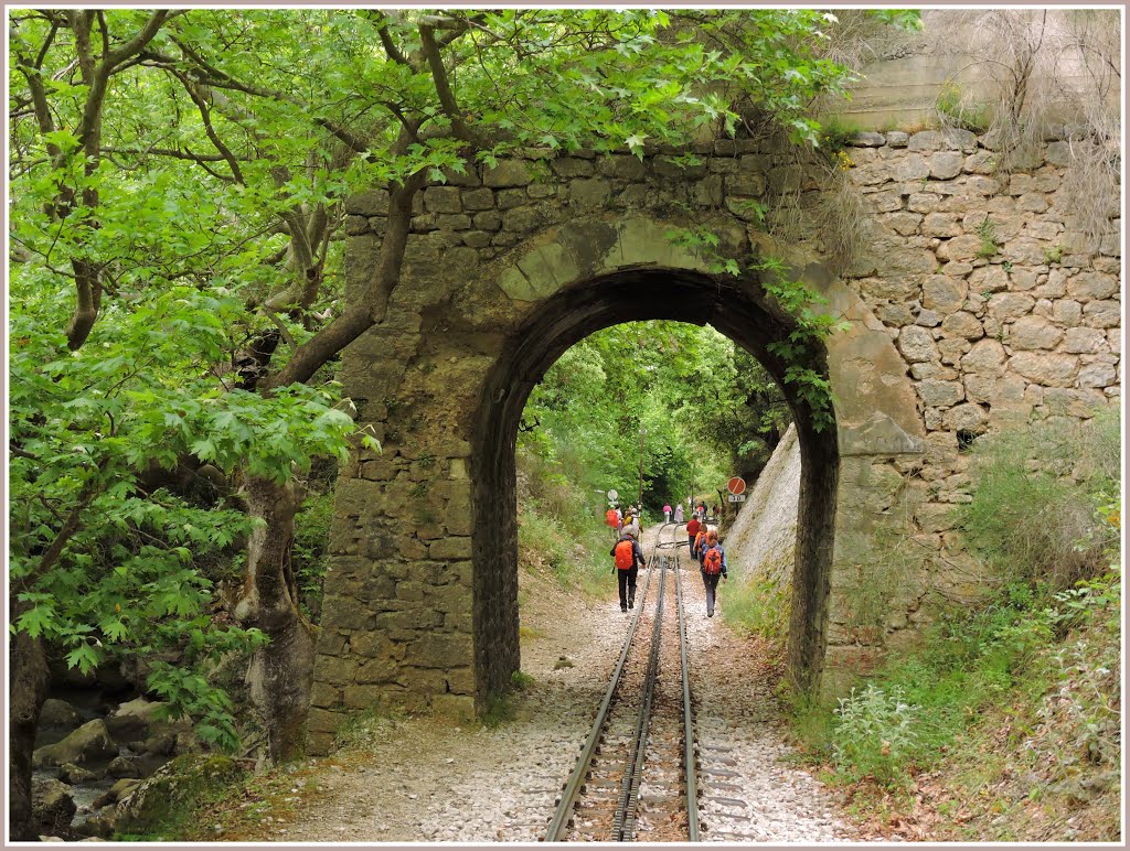 Doing hiking along the rails .... Vouraiko's valley, Chelmos mnt., Achaia by Christos Georgilakis