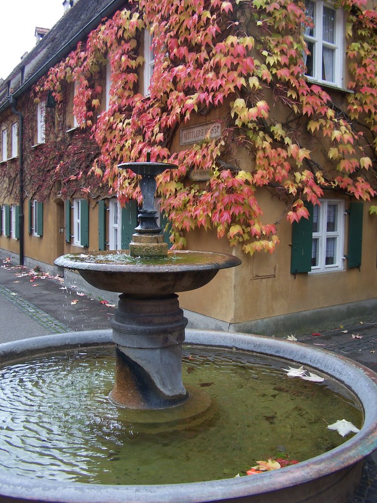 Brunnen in der Fuggerei by mawabo