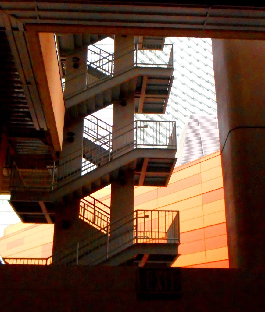 Stairs at tram station, Las Vegas, NV (2015) by Gary Rodriguez