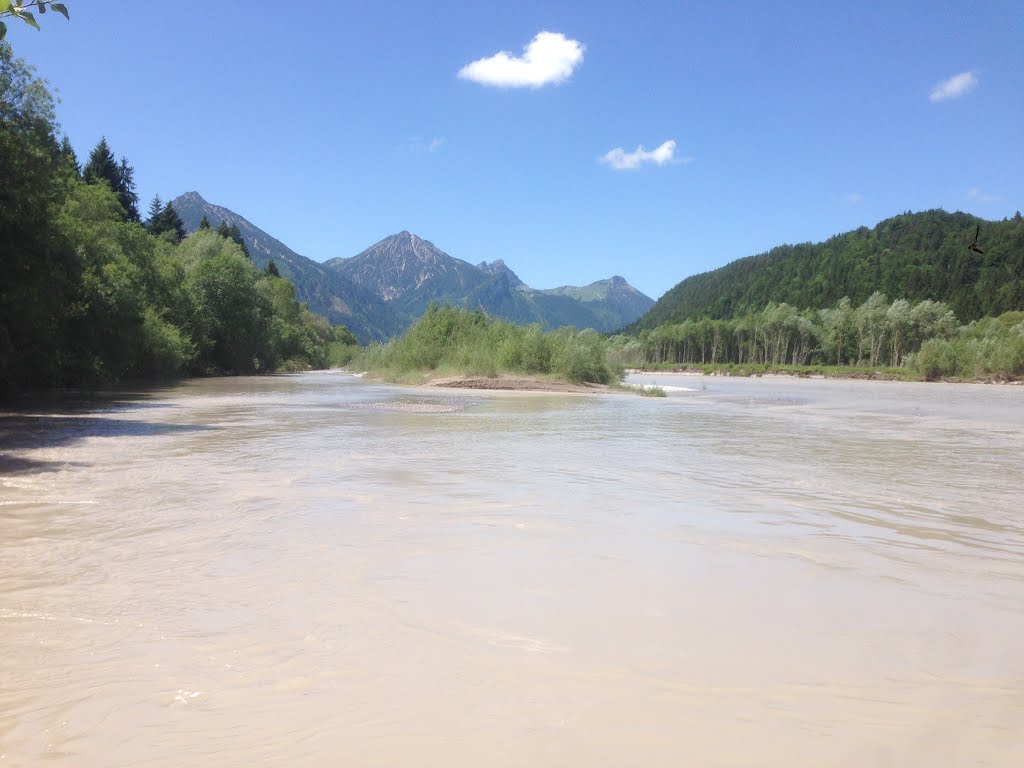 Lech bei Füssen Blickrichtung Vils by sb-185