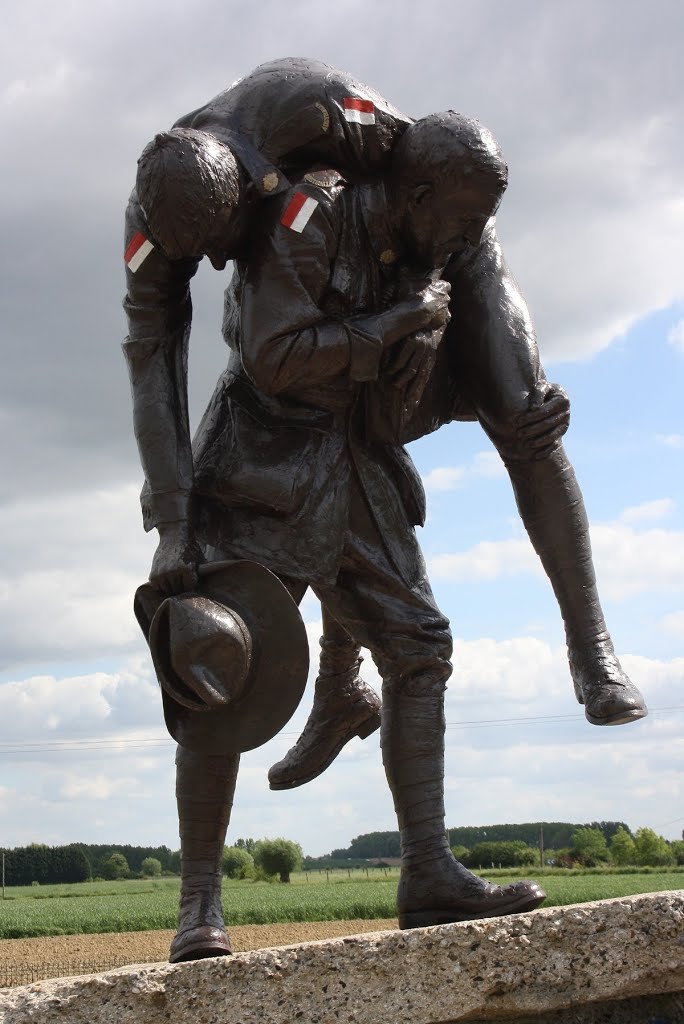 *Fromelles: Australian Memorial Park, "Cobbers" monument by Hans Briaire