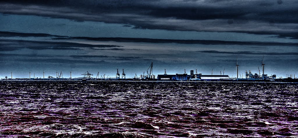 Liverpool Docks from the ferry Snowdrop by Bill Siviter