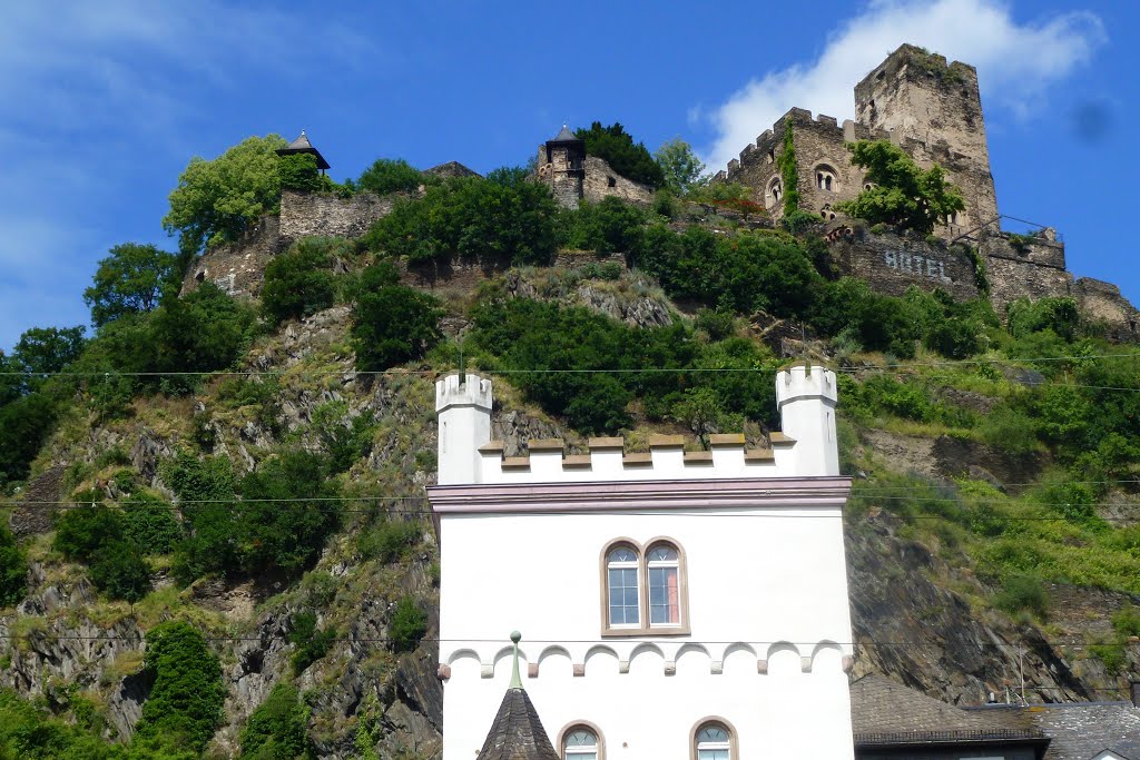 Gutenberg Castle above Kaub of the river Rhine by Jürgen Weighardt