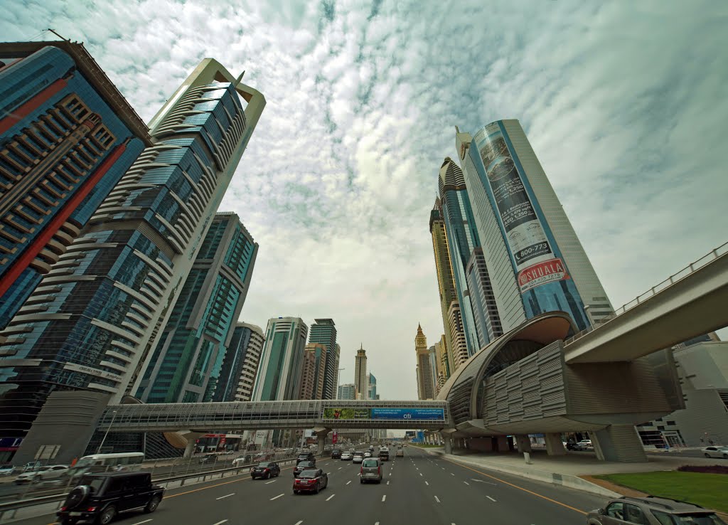 Sheikh Zayed Road, Dubai by Gordon Calder