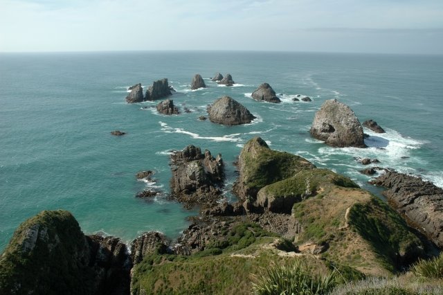 These rocks are meant to resemble gold nuggets, hence Nugget Point, NZ, March 2007 by Wakaleo