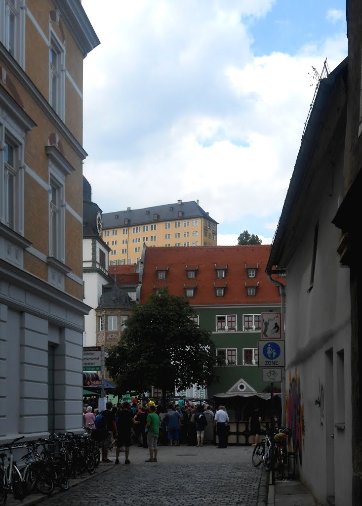 Stadtansicht in der "Saalgasse" - Rudolstadt, n.N. (i) by Jens H.